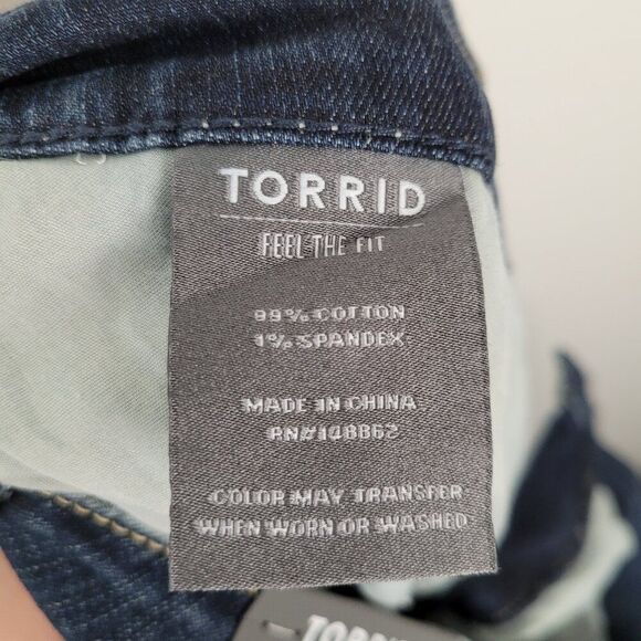 Torrid Size 24S Mid Rise Slim Boot Jeans Vintage Stretch Blue NWT - Picture 9 of 12